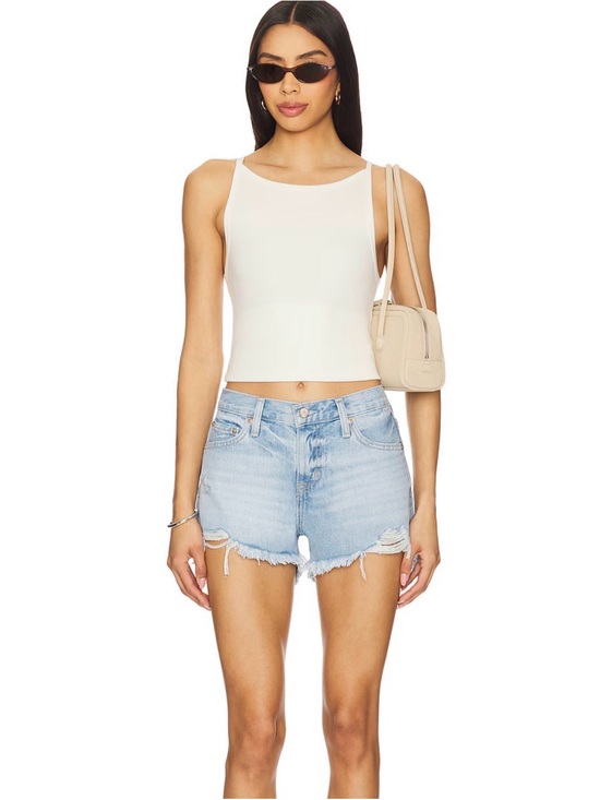 pistola Pants - Pistola Distressed Dark Blue Denim Cutoff Shorts